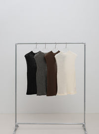 ハイネックシアーノースリーブロングニット【by SON】