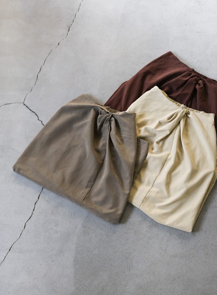 ピーチスキンウエストツイストスカート