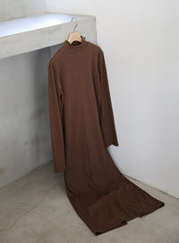 【サイズ展開あり】フィンガースリーブプチハイリブワンピース