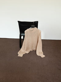 【Et】	Mohair-like Crew Neck Knit