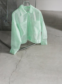 メッシュラメショートシャツ【SALE】