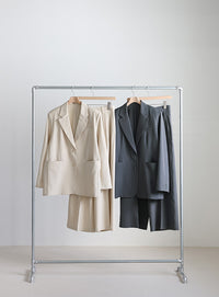 センタープレスタックワイドスラックス【by SON】