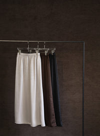 【Et】Satin Washer Narrow Skirt