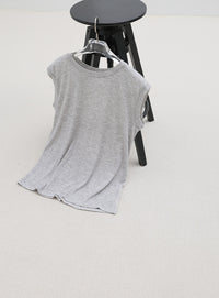 シアーノースリーブTシャツ