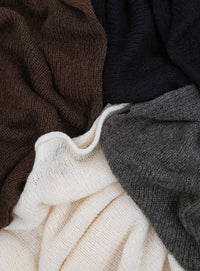 ハイネックシアーノースリーブロングニット【by SON】