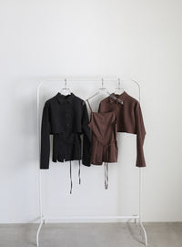 キャミレイヤードショートシャツ