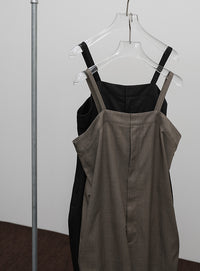 【Et】Nuanced wide-leg Salopette