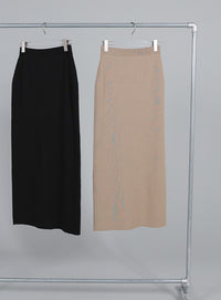 【Et】Simple Knit Tight Skirt