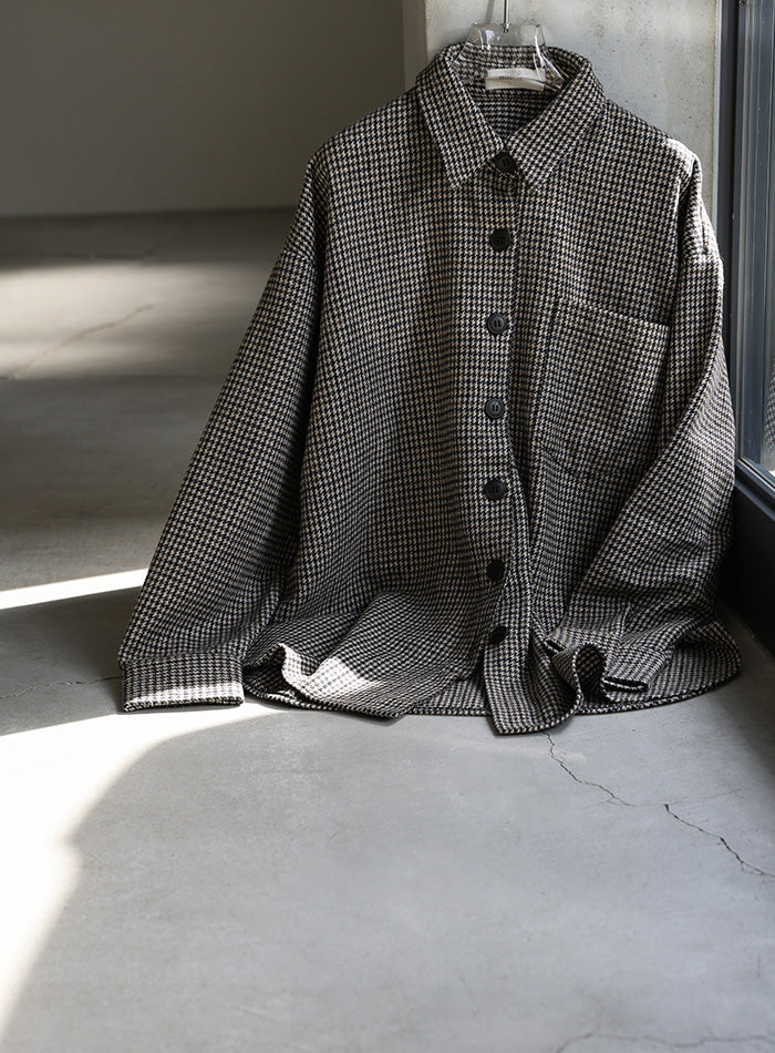 フェイクウールシャツジャケット