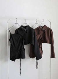 キャミレイヤードショートシャツ