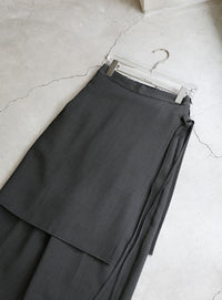 ラップスカートレイヤードスラックス