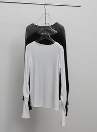 【Et】Slit Sleeve Tops