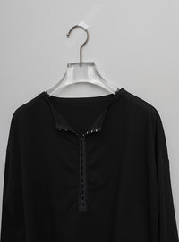 【Et】Oversized Front Hook Long Tee