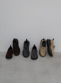 【3サイズ展開】スウェードモックシューズ