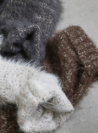 ミックスシャギーショートニット