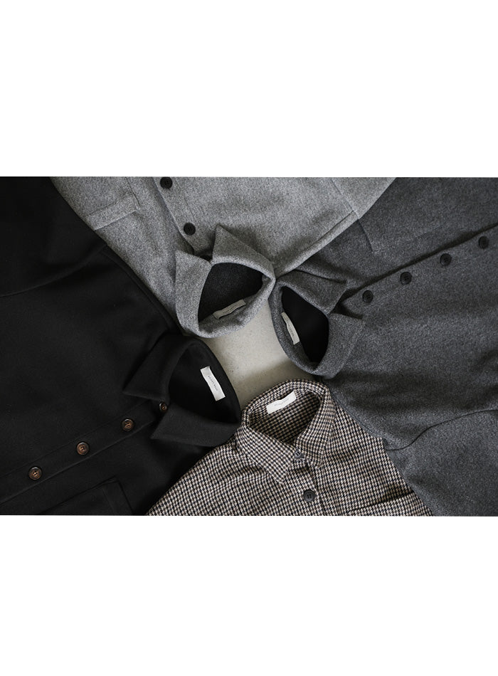 フェイクウールシャツジャケット