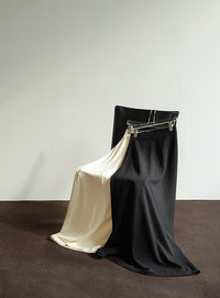 【Et】Cut Georgette Narrow Skirt