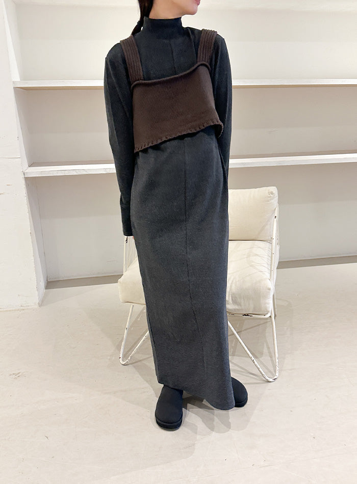 サイズ展開あり】フィンガースリーブプチハイリブワンピース【by SON