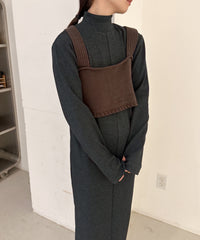 【サイズ展開あり】フィンガースリーブプチハイリブワンピース【by SON】