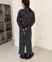 【サイズ展開あり】フィンガースリーブプチハイリブワンピース【by SON】
