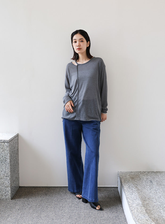【Et】セミフレアデニムパンツ【SALE】