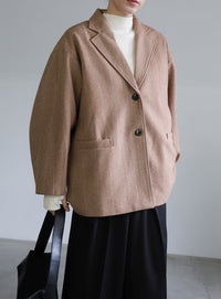 ヘリンボーンカーブスリーブジャケット