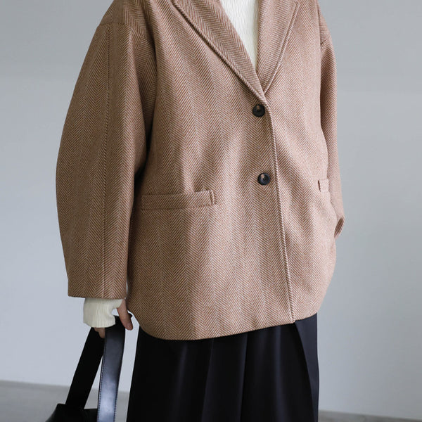 ヘリンボーンカーブスリーブジャケット – SELECT MOCA