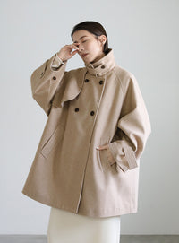 2WAYネックラグランスリーブAラインコート