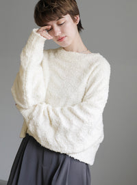 ウェーブデザインショートニット【SALE】