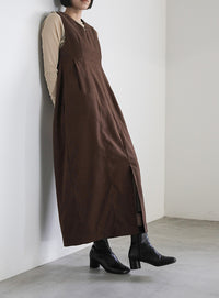 ピーチスキン2WAYコクーンワンピース