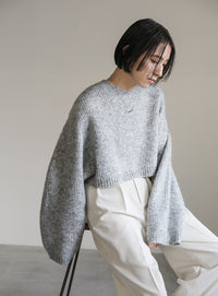 ウールライクショートニット