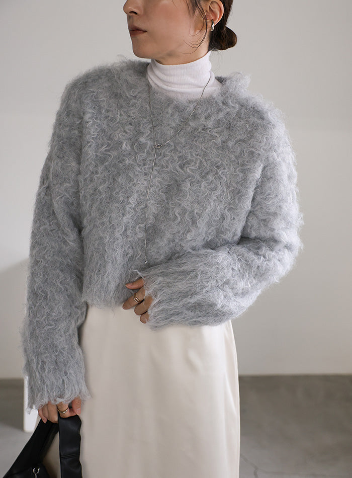 シャギークロップドニットトップス – SELECT MOCA