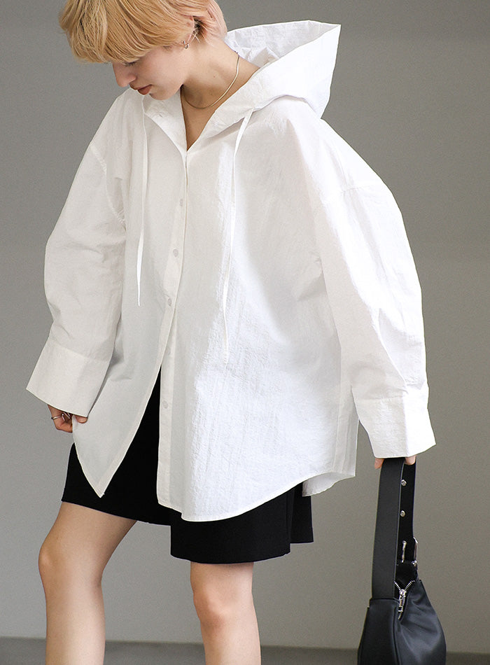 select moca フード付きナイロンシャツ　新品タグ付き未使用　完売品 フード付きナイロンシャツ – SELECT MOCA