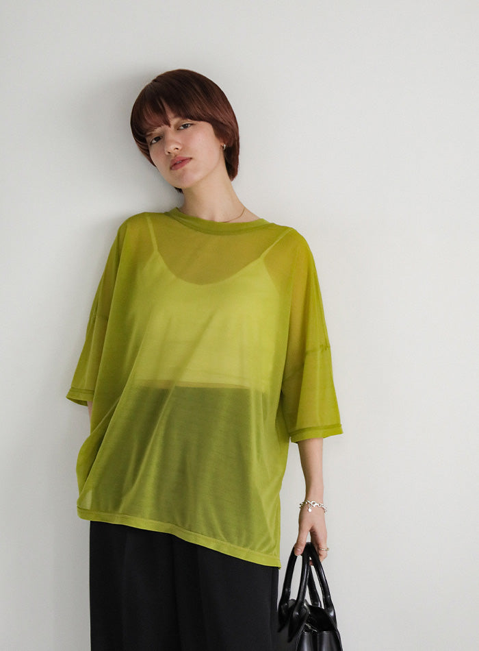 トリコットシアールーズハーフスリーブトップス – SELECT MOCA