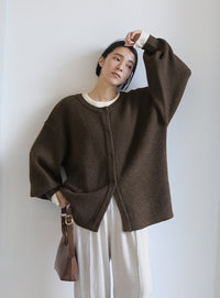2WAYボリュームスリーブニットカーディガン