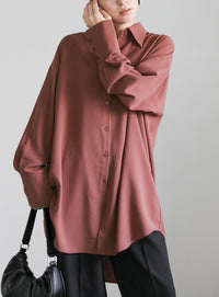 シルキータッチオーバーシャツ