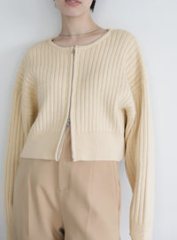 ダブルジップショートカーディガン【official限定】