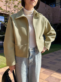 スリーブタックショートジャケット