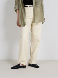 スラブストレートデニムパンツ