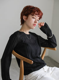 シアーランダムリブニット