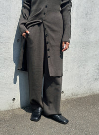 ワイドストレートニットパンツ