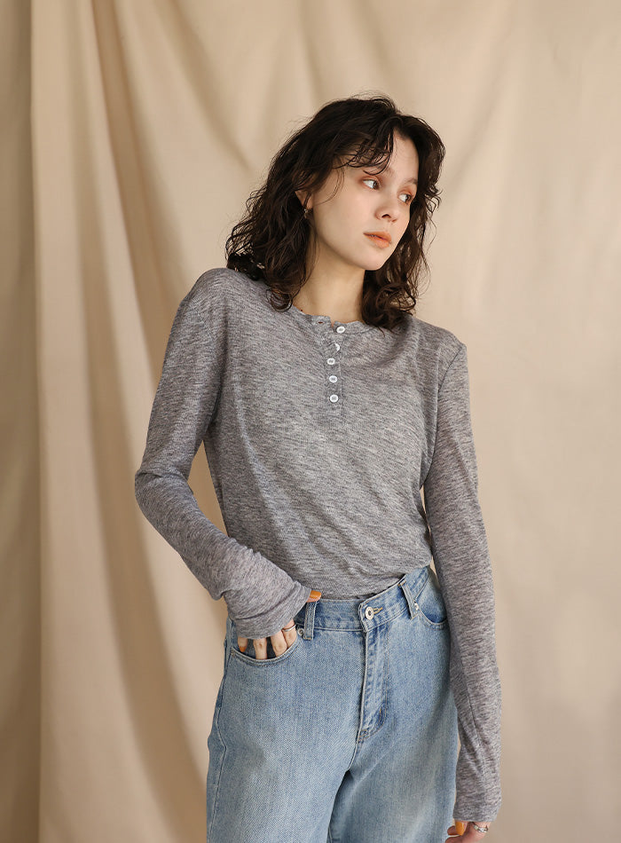 ヘンリーネックシアーロンT – SELECT MOCA