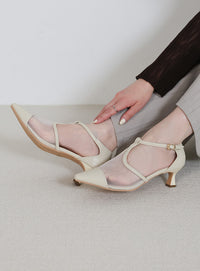 メッシュセパレートパンプス