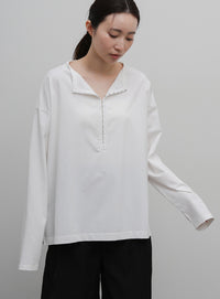 【Et】Oversized Front Hook Long Tee