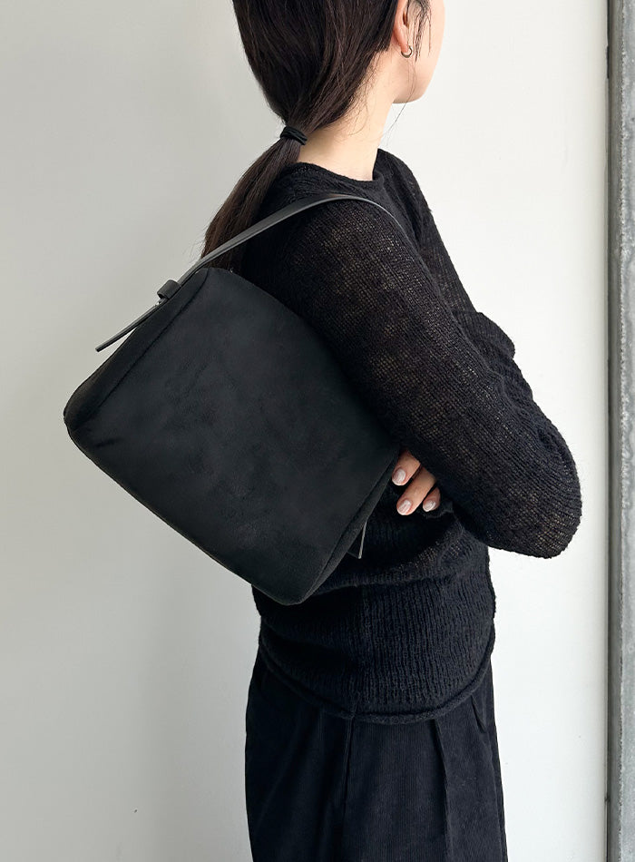フェイクスエードワンハンドルバッグ【by SON】 – SELECT MOCA