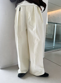 コットンブレンドカーブワイドパンツ【by SON】