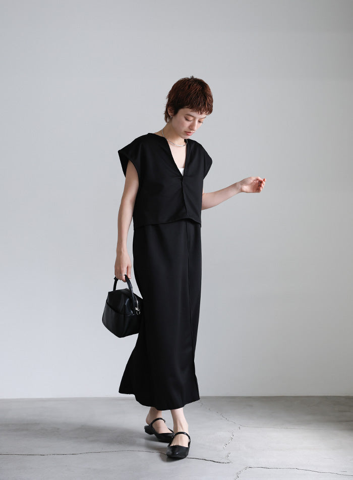 2wayレイヤードVネックワンピース – SELECT MOCA