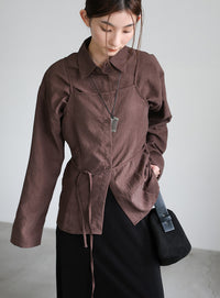 キャミレイヤードショートシャツ