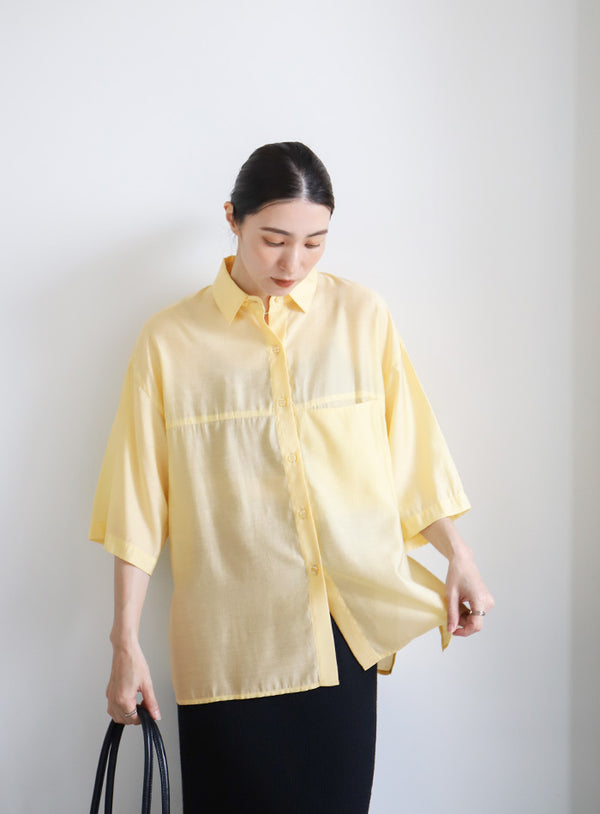 ハーフスリーブビッグシアーシャツ【SALE】