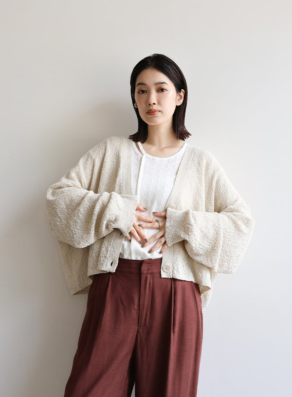 【Et】ドルマンニットショートカーディガン